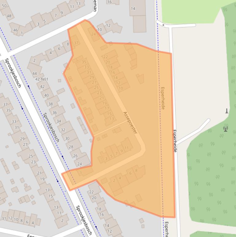 Kaart van postcodegebied 5629KE.