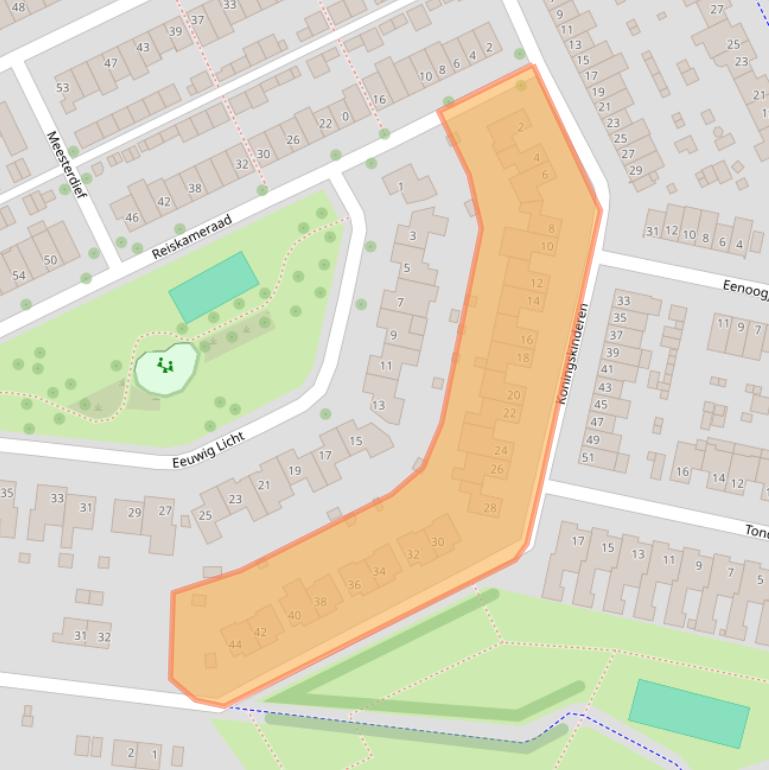 Kaart van postcodegebied 5629KM.