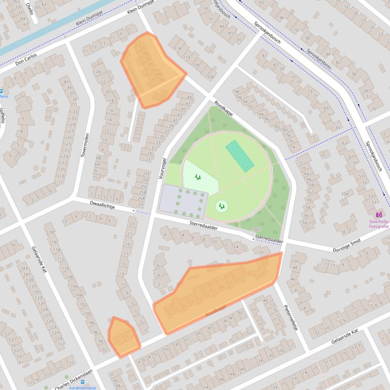 Kaart van postcodegebied 5629KW.