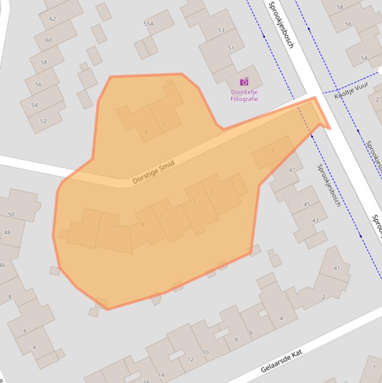 Kaart van postcodegebied 5629LA.