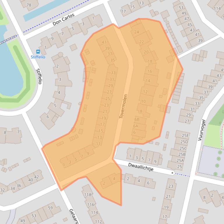 Kaart van postcodegebied 5629LH.