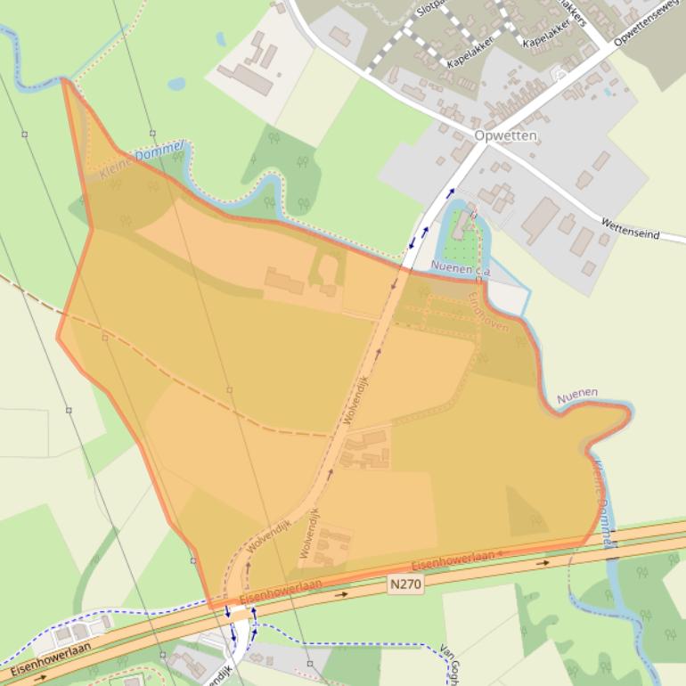 Kaart van postcodegebied 5631AD.