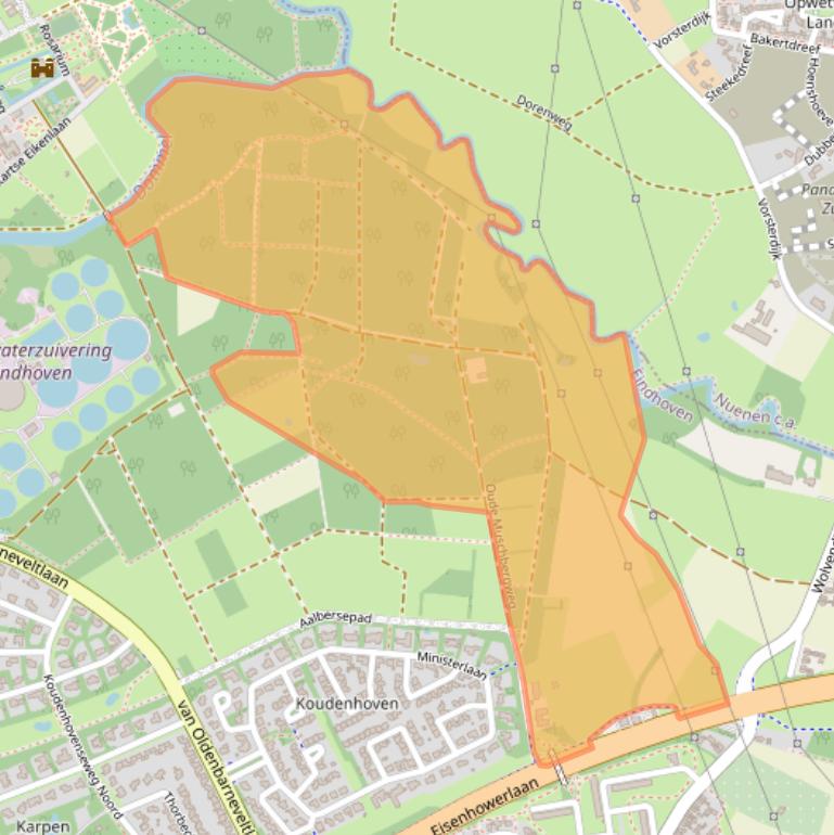 Kaart van postcodegebied 5631AE.