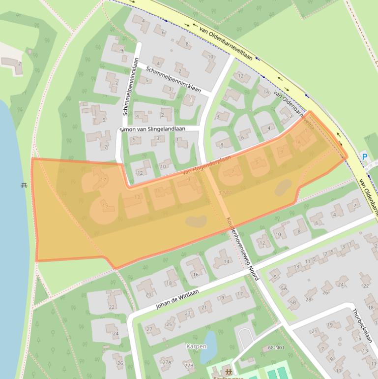Kaart van postcodegebied 5631AJ.