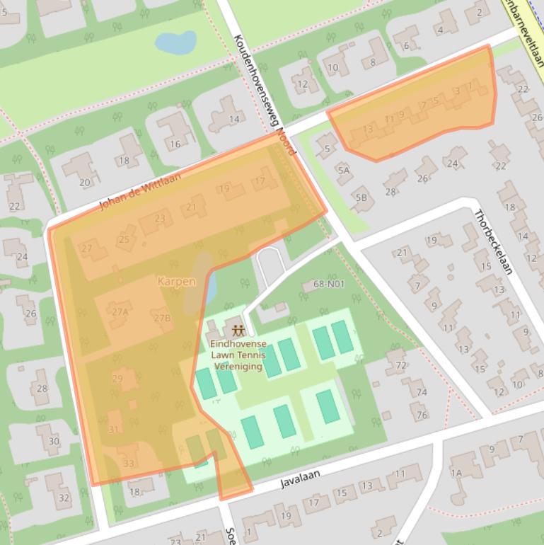 Kaart van postcodegebied 5631AP.