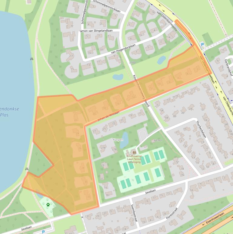 Kaart van postcodegebied 5631AR.