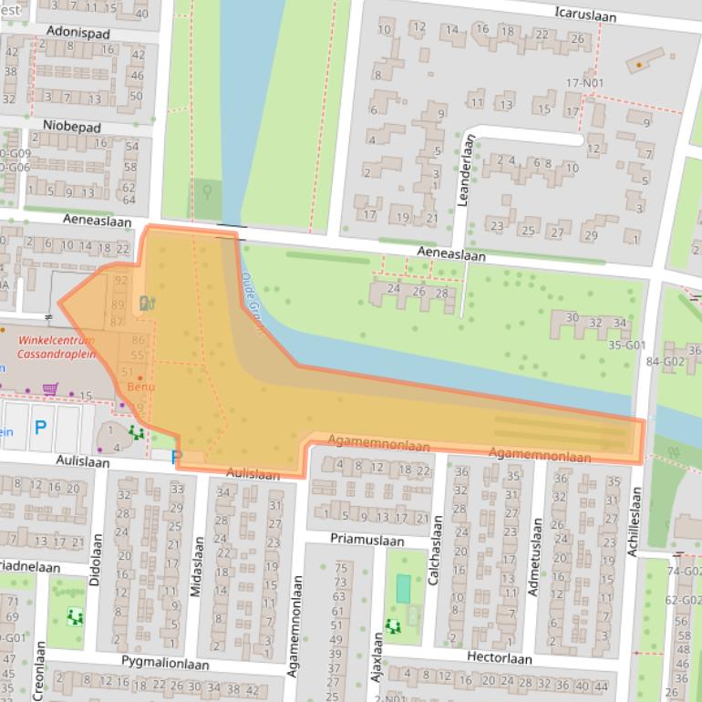 Kaart van postcodegebied 5631BB.