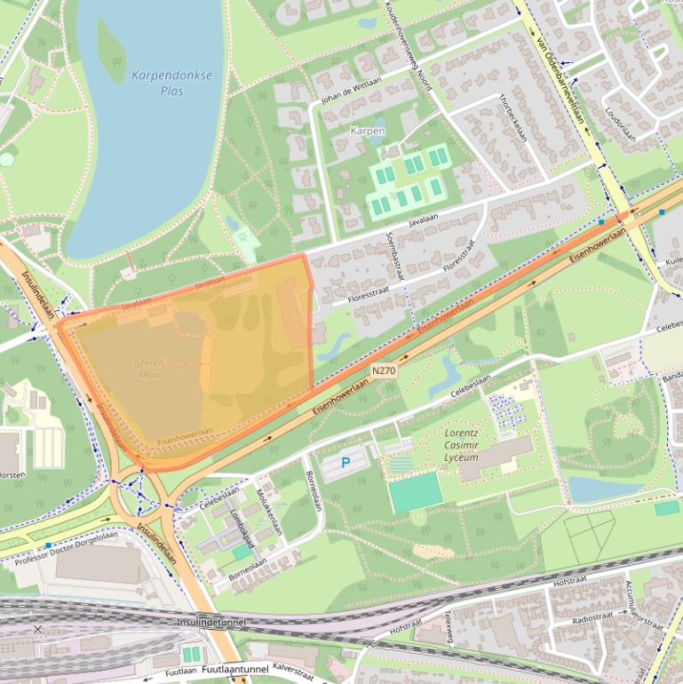 Kaart van postcodegebied 5631DB.