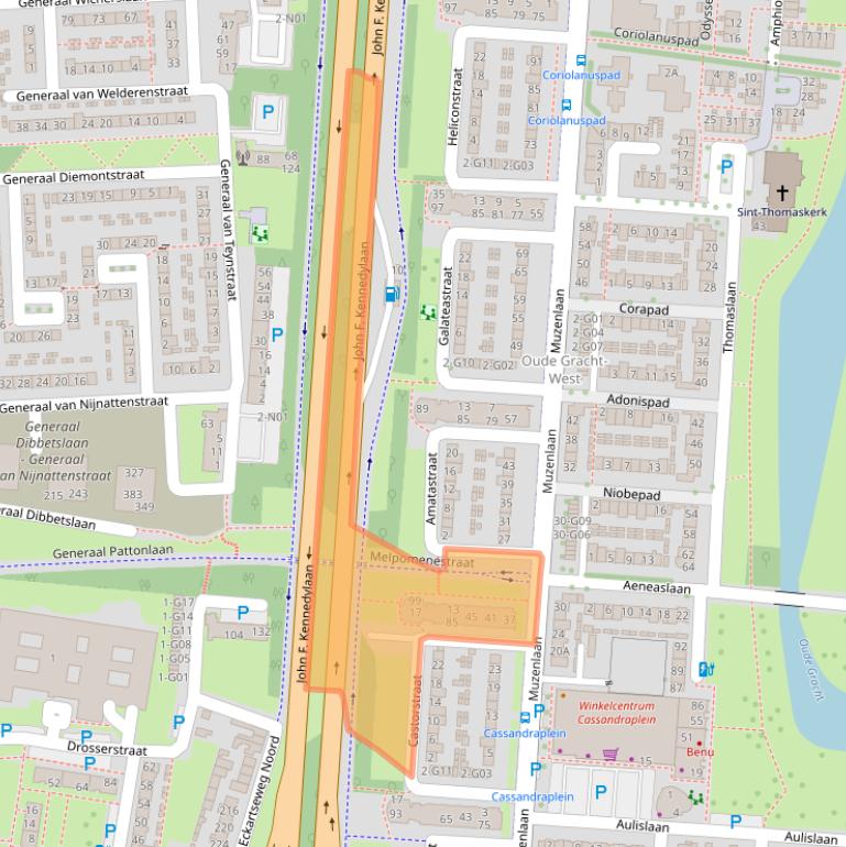 Kaart van postcodegebied 5631EW.