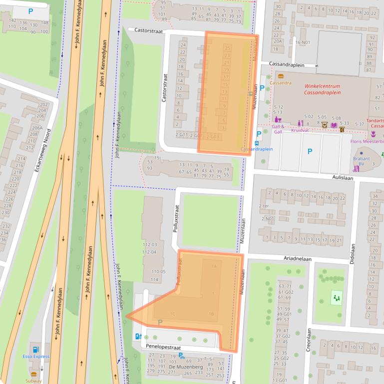 Kaart van postcodegebied 5631GA.