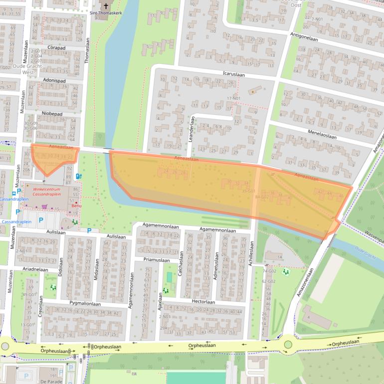 Kaart van postcodegebied 5631LB.