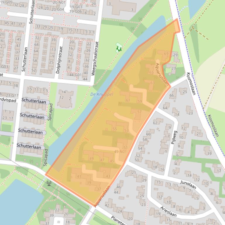 Kaart van postcodegebied 5632BB.