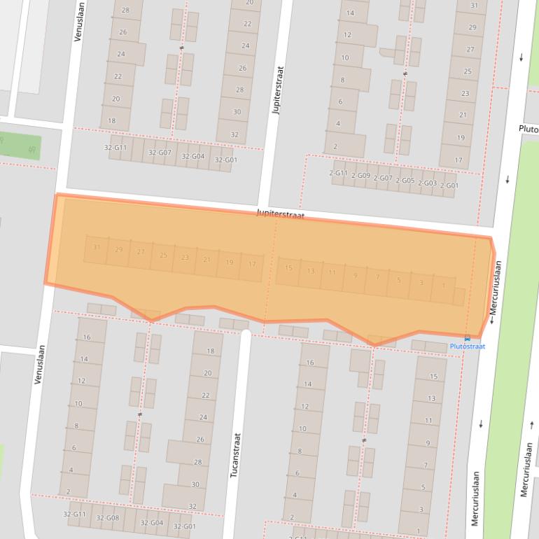 Kaart van postcodegebied 5632CB.