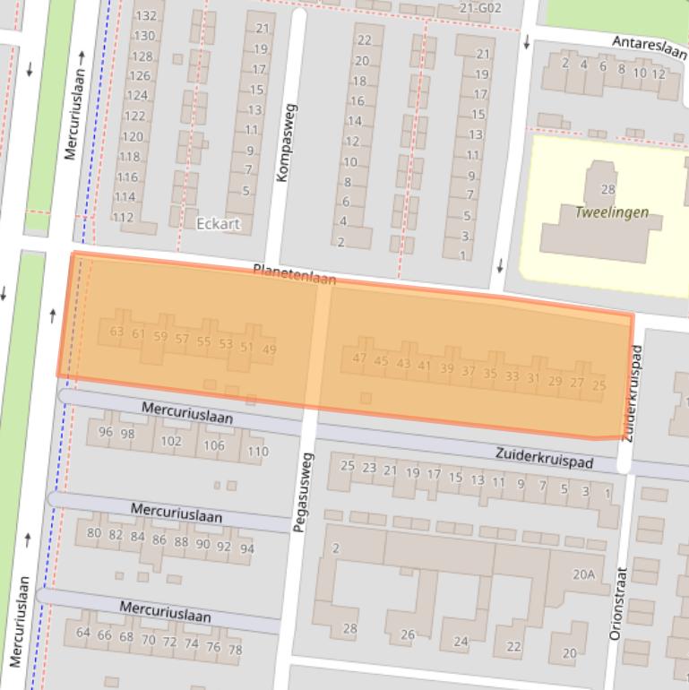 Kaart van postcodegebied 5632DH.