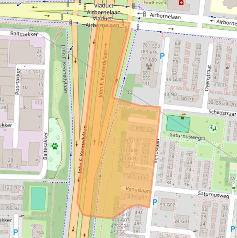 Kaart van postcodegebied 5632HP.