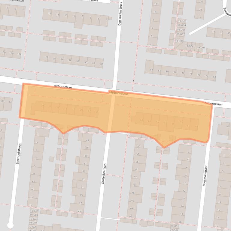 Kaart van postcodegebied 5632JB.