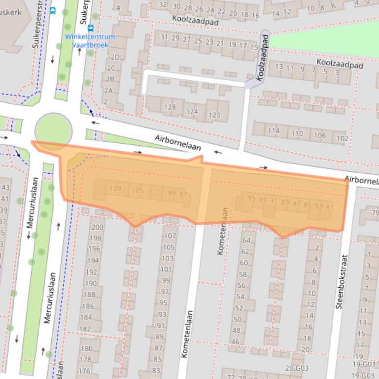 Kaart van postcodegebied 5632JC.
