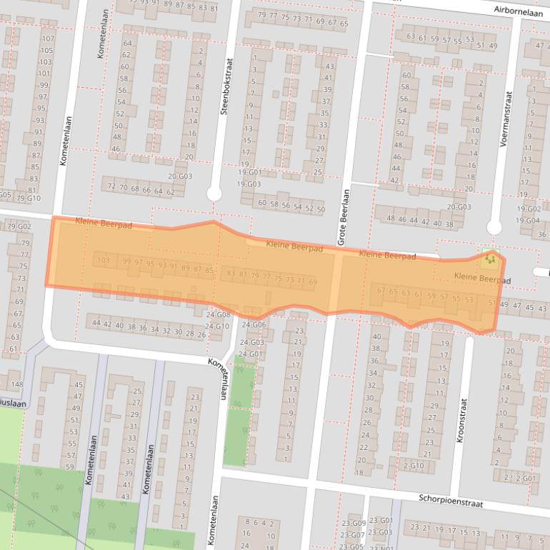Kaart van postcodegebied 5632JJ.