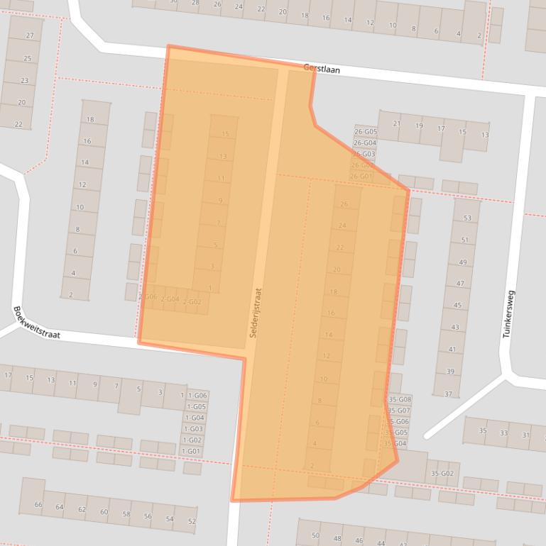 Kaart van postcodegebied 5632KM.