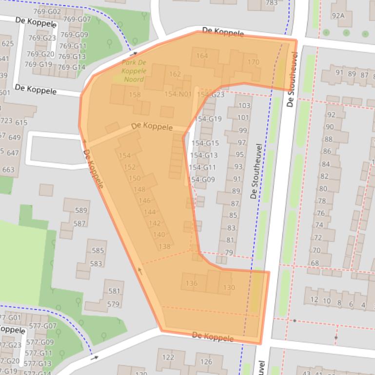 Kaart van postcodegebied 5632LD.