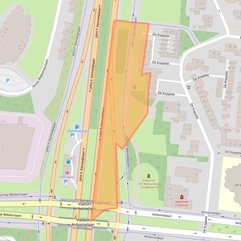 Kaart van postcodegebied 5632LH.