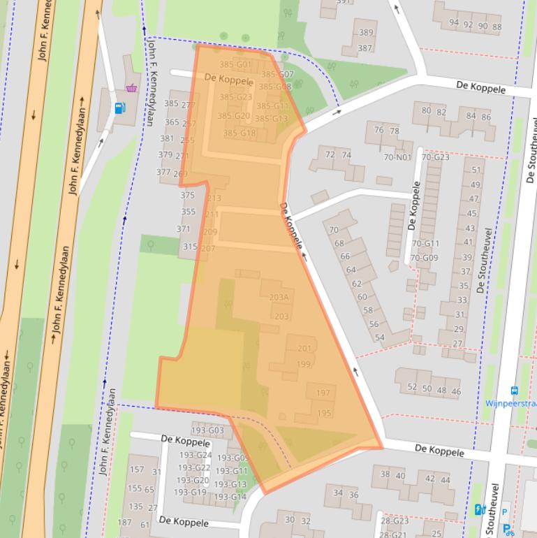 Kaart van postcodegebied 5632LJ.