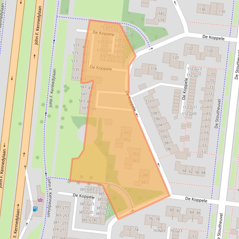 Kaart van postcodegebied 5632LN.