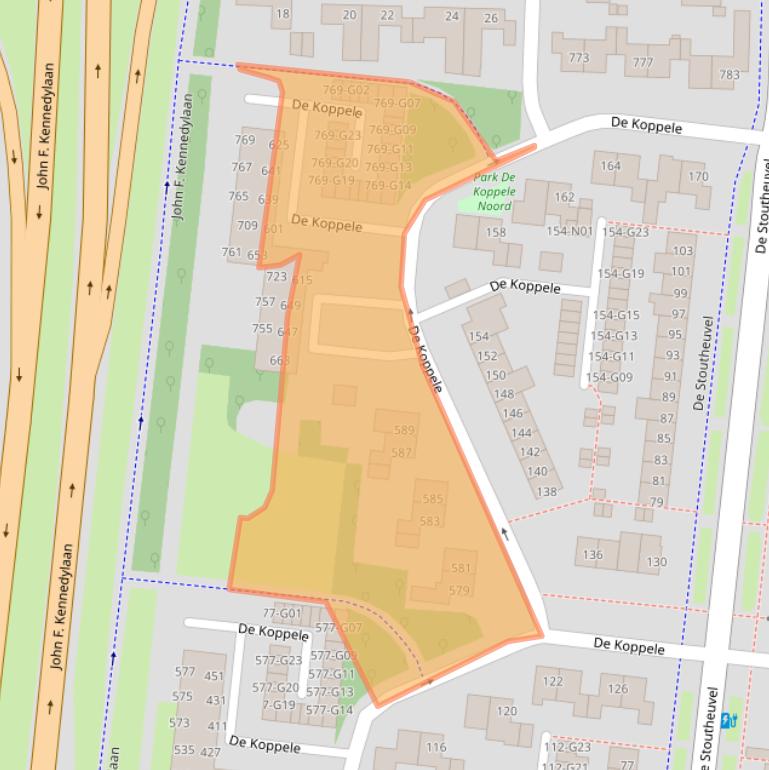 Kaart van postcodegebied 5632LS.