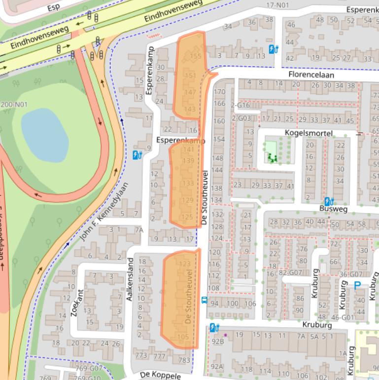 Kaart van postcodegebied 5632MX.
