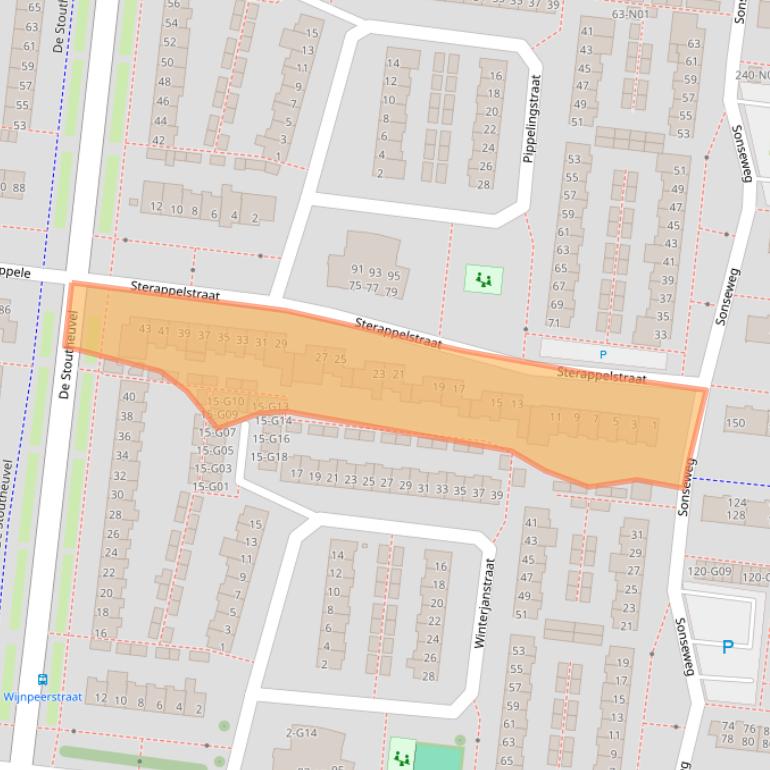 Kaart van postcodegebied 5632NM.
