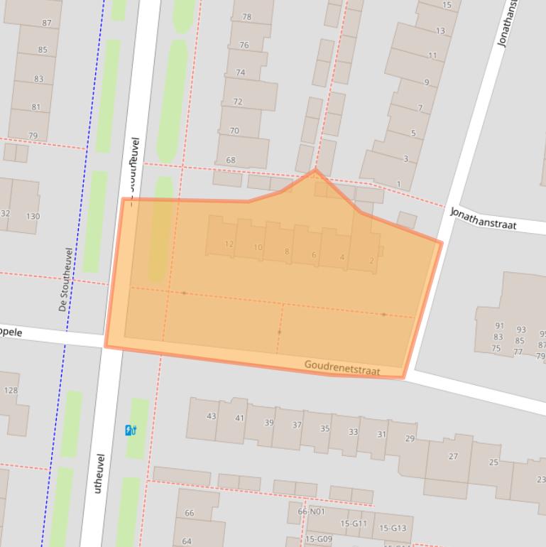 Kaart van postcodegebied 5632NV.