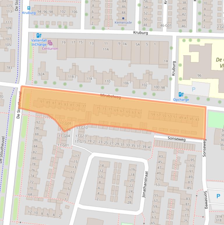 Kaart van postcodegebied 5632PB.