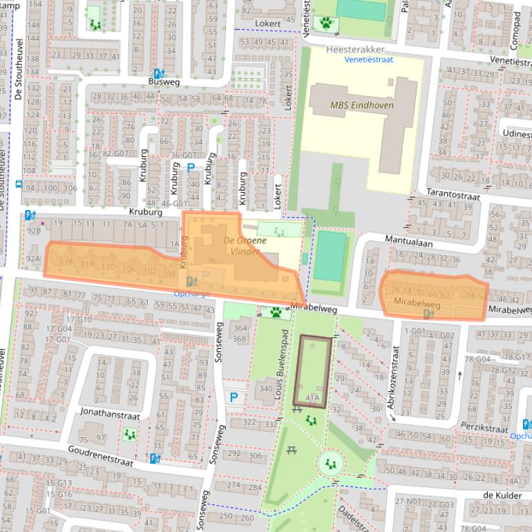Kaart van postcodegebied 5632PD.