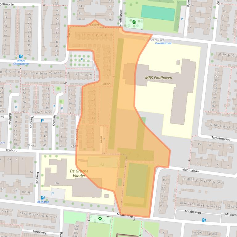 Kaart van postcodegebied 5632PK.
