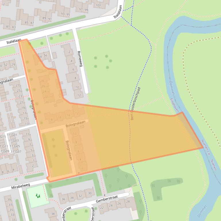 Kaart van postcodegebied 5632RL.