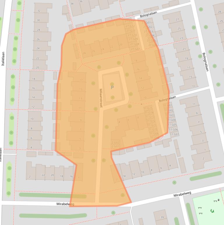 Kaart van postcodegebied 5632RS.