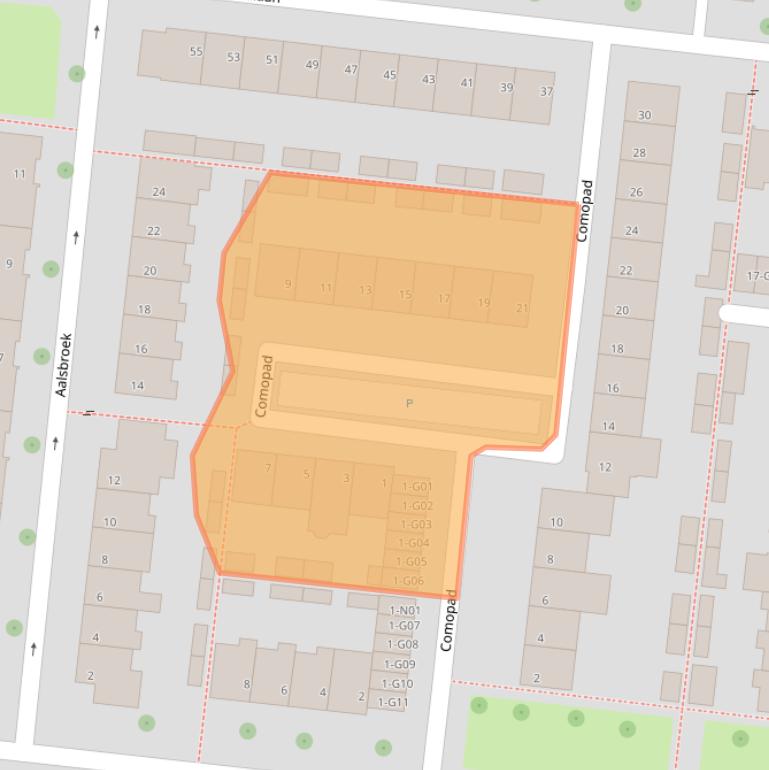 Kaart van postcodegebied 5632RZ.