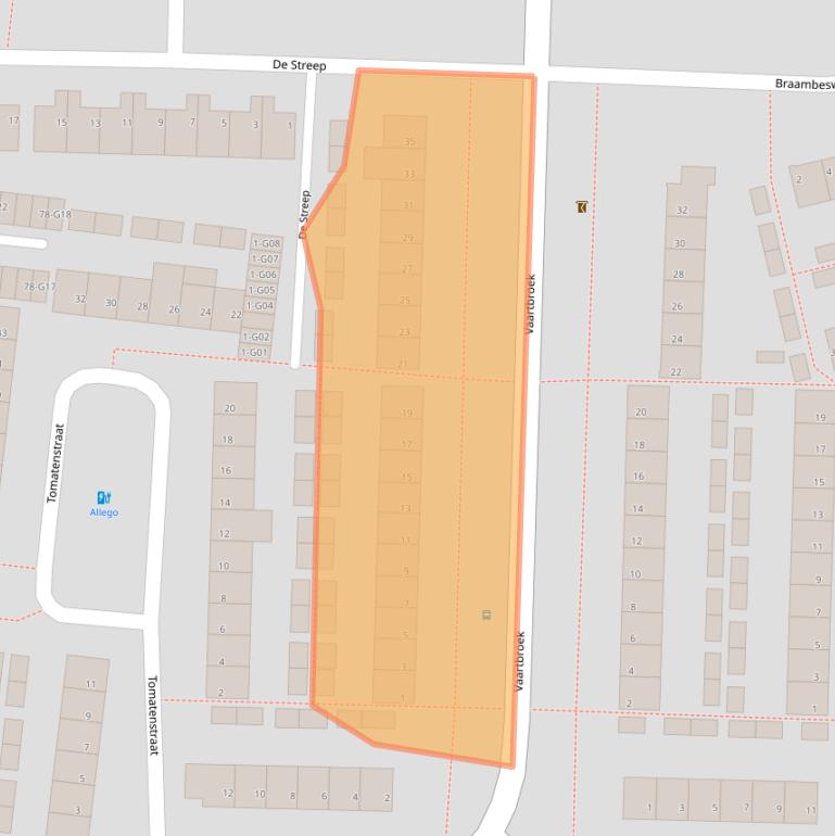 Kaart van postcodegebied 5632XA.