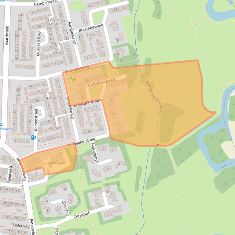 Kaart van postcodegebied 5632XJ.