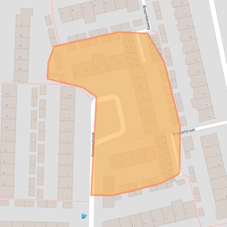 Kaart van postcodegebied 5632XL.