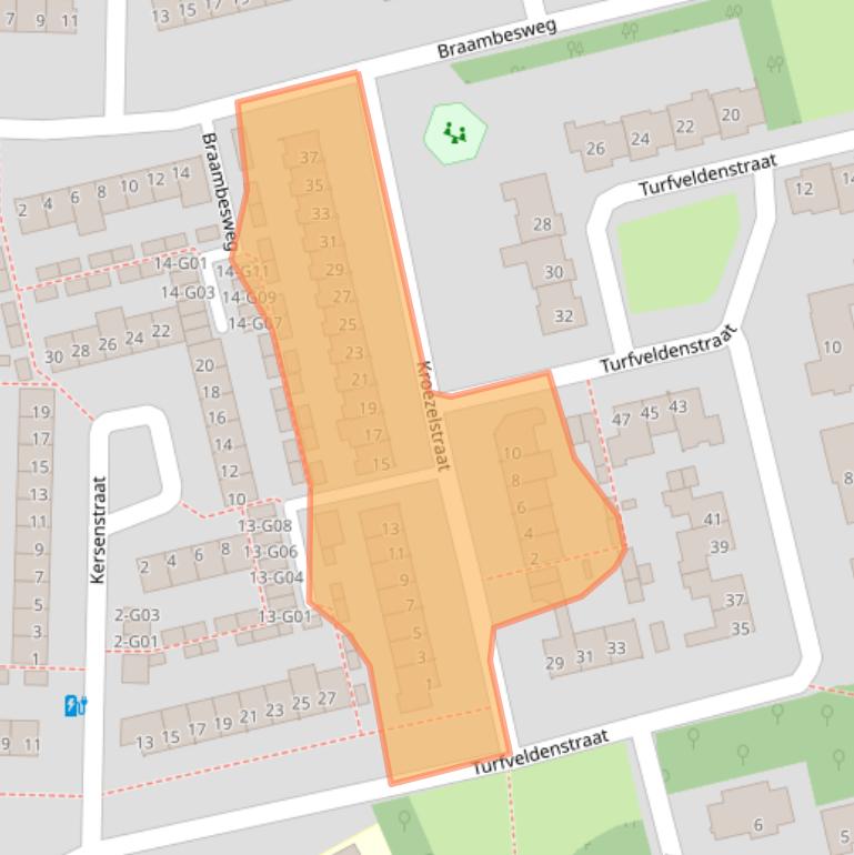 Kaart van postcodegebied 5632XM.