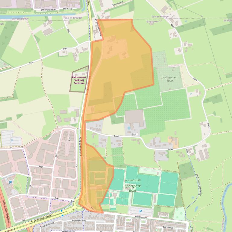 Kaart van postcodegebied 5633BD.