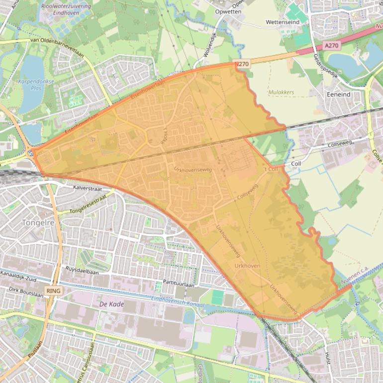 Kaart van postcodegebied 5641.