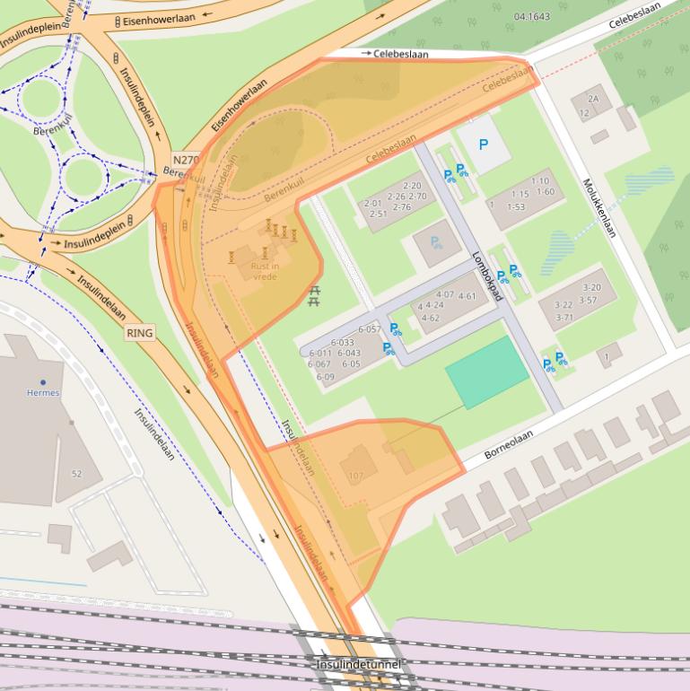 Kaart van postcodegebied 5641AD.