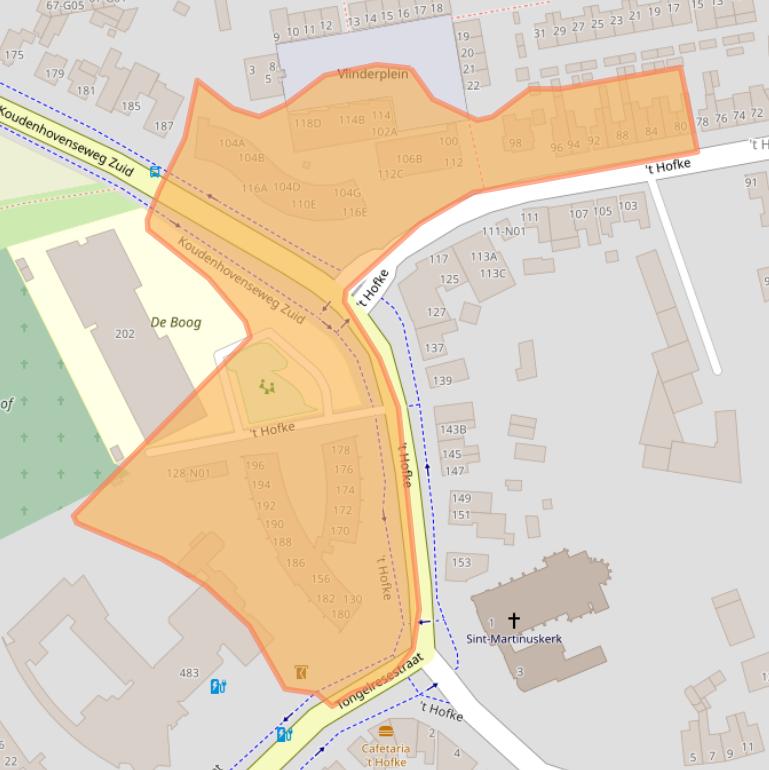 Kaart van postcodegebied 5641AN.