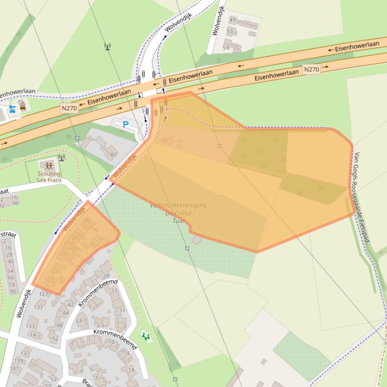 Kaart van postcodegebied 5641AP.