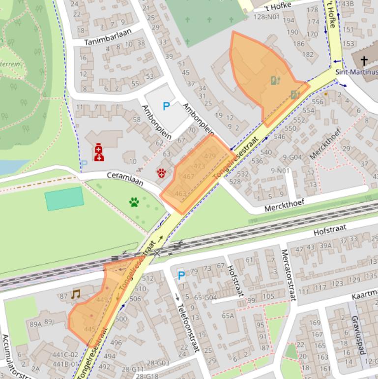 Kaart van postcodegebied 5641AW.