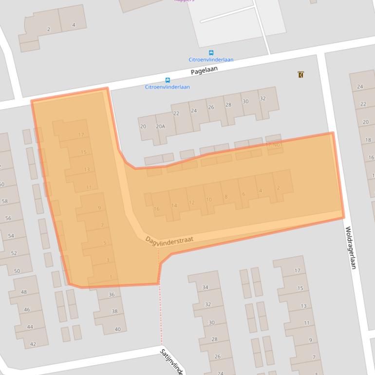 Kaart van postcodegebied 5641BG.