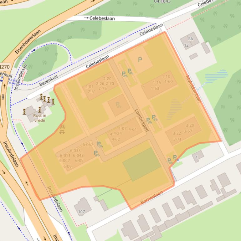 Kaart van postcodegebied 5641BZ.