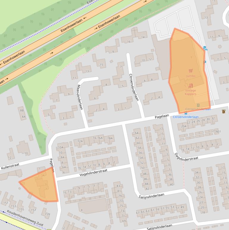 Kaart van postcodegebied 5641CB.